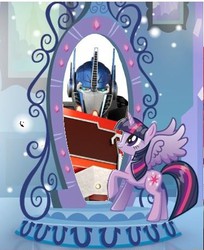 Size: 374x459 | Tagged: safe, twilight sparkle, equestria girls, g4, beast hunters, exploitable meme, magic mirror, magic mirror meme, meme, optimus prime, transformers, transformers prime, twilight sparkle (alicorn), wings