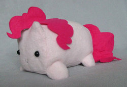 Size: 570x392 | Tagged: artist needed, safe, pinkie pie, earth pony, pony, g4, irl, photo, plushie, ponyloaf, solo