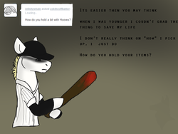 Size: 800x600 | Tagged: safe, asktheponypurifier, baseball bat, off, ponified, the batter