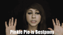 Size: 512x288 | Tagged: safe, pinkie pie, human, g4, animated, best pony, boxxy, irl, irl human, photo, queen, text