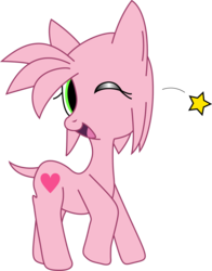 Size: 1081x1378 | Tagged: safe, artist:shonowth, pony, amy rose, ponified, simple background, solo, sonic the hedgehog (series), transparent background, vector