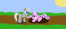 Size: 1285x572 | Tagged: safe, artist:twilight-changeling, diamond tiara, silver spoon, g4, friendship