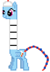 Size: 306x441 | Tagged: safe, rainbow dash, giraffe, g4, desktop ponies, female, long neck, rainbow girrash, simple background, solo, transparent background, wat, what has magic done, what has science done