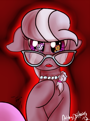 Size: 446x600 | Tagged: safe, artist:dshooves, babs seed, diamond tiara, silver spoon, g4, glasses, outcast, reflection, shock, shove