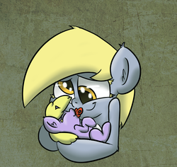 Size: 767x723 | Tagged: safe, artist:deoix, derpy hooves, dinky hooves, pony, g4, baby, baby dinky hooves, baby pony, diaper, equestria's best mother, foal, happy, pacifier
