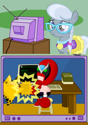 Size: 564x800 | Tagged: safe, silver spoon, g4, exploitable meme, homestar runner, minion abuse, strong bad, the cheat, tv meme