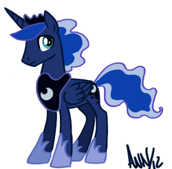 Size: 441x433 | Tagged: safe, artist:theraspberryfox, princess luna, g4, rule 63, simple background, solo