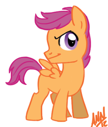 Size: 322x379 | Tagged: safe, artist:theraspberryfox, scootaloo, g4, rule 63, solo