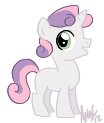 Size: 322x379 | Tagged: safe, artist:theraspberryfox, sweetie belle, g4, rule 63, silver bell, solo