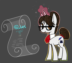 Size: 900x790 | Tagged: safe, artist:meekcheep, raven, g4, glasses, magic, scroll, solo, telekinesis