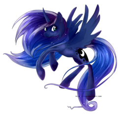 Size: 1024x974 | Tagged: safe, artist:pixelxy, princess luna, g4, female, simple background, solo