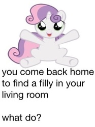 Size: 260x347 | Tagged: safe, sweetie belle, g4, bronybait, cute, daaaaaaaaaaaw, diasweetes, meta, text