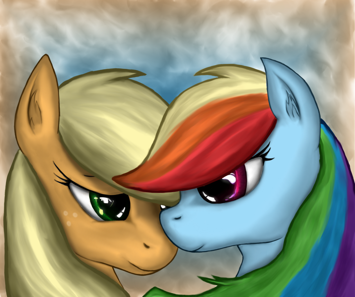 Applejack and rainbow dash. Appledash [Applejack x Rainbow Dash]. Эпплджек и Радуга. Радуга и Эпплджек канон. Рейнбоу и Эпплджек канон.