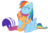 Size: 7495x5000 | Tagged: safe, artist:rubez2525, rainbow dash, scootaloo, pegasus, pony, g4, my little pony: friendship is magic, sleepless in ponyville, ^^, absurd resolution, blank flank, duo, duo female, eyes closed, female, filly, foal, folded wings, helmet, hug, mare, scootalove, siblings, simple background, sisters, sitting, transparent background, vector, winghug, wings