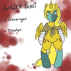 Size: 750x750 | Tagged: safe, artist:pitchpatch, oc, oc only, oc:ticket, alicorn, pony, alicorn oc, solo