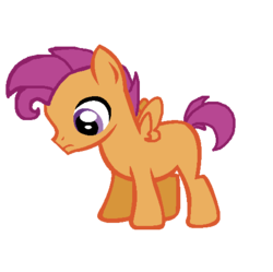 Size: 516x514 | Tagged: safe, artist:bronybase, artist:starryoak, scootaloo, pegasus, pony, g4, rule 63, scooteroll, simple background, solo, transparent background
