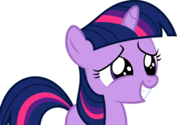 Size: 7502x5296 | Tagged: safe, artist:mactavish1996, twilight sparkle, g4, season 1, the cutie mark chronicles, absurd resolution, bad poker face, female, filly, happy, simple background, smiling, solo, transparent background, vector