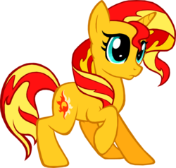 Size: 800x760 | Tagged: safe, artist:kiddysa-bunnpire, sunset shimmer, pony, unicorn, g4, cute, female, mare, raised hoof, shimmerbetes, simple background, solo, transparent background, vector