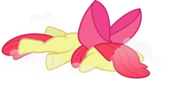 Size: 1024x522 | Tagged: safe, artist:psychicwalnut, apple bloom, g4, faceplant, female, simple background, solo, transparent background, vector