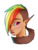 Size: 1200x1600 | Tagged: safe, artist:robynne, rainbow dash, human, g4, elf ears, humanized