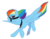 Size: 578x450 | Tagged: safe, artist:generalpanic, rainbow dash, g4, bridle, collar, female, reins, solo