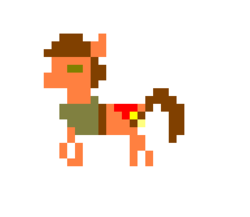 Size: 320x278 | Tagged: safe, pony, homestar runner, peasant's quest, pixel art, ponified, rather dashing, solo