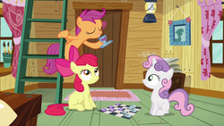 Size: 1280x720 | Tagged: safe, apple bloom, scootaloo, sweetie belle, g4, true story