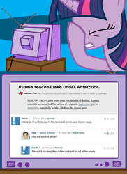 Size: 562x771 | Tagged: safe, twilight sparkle, g4, antarctica, exploitable meme, facehoof, fail, funny, ken m, meme, physics, poe's law, russia, stupidity, text, tv meme, yahoo