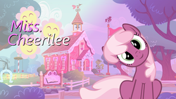 Size: 1920x1080 | Tagged: safe, artist:purezparity, cheerilee, g4, cute, female, ponyville schoolhouse, school, solo, wallpaper