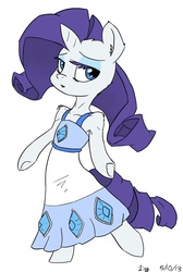 Size: 1280x1909 | Tagged: safe, artist:lizzyoli-ravioli, rarity, pony, g4, bipedal, clothes, dress, female, solo