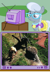 Size: 423x606 | Tagged: safe, silver spoon, kaiju, g4, anguirus, exploitable meme, godzilla, godzilla (series), godzilla final wars, king caesar, rodan, tv meme