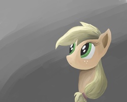 Size: 1500x1200 | Tagged: dead source, safe, artist:20percentcool, applejack, g4, bust, female, hatless, missing accessory, solo