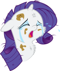 Size: 1326x1558 | Tagged: safe, artist:bri-sta, artist:silentmatten, rarity, crying, cute, dirty, eyes closed, female, filly, floppy ears, fluffy, mud, open mouth, portrait, simple background, solo, transparent background