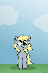 Size: 604x906 | Tagged: safe, artist:distoorted, derpy hooves, pegasus, pony, g4, animated, female, frame by frame, jumping, mare, pronking, solo