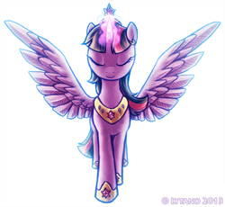 Size: 800x735 | Tagged: safe, artist:lytano, twilight sparkle, alicorn, pony, g4, big crown thingy, female, magic, mare, solo, twilight sparkle (alicorn)