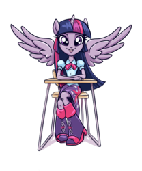 Size: 748x900 | Tagged: safe, artist:averagedraw, twilight sparkle, anthro, equestria girls, g4, chair, desk, female, solo