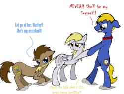 Size: 872x661 | Tagged: safe, artist:insanelyadd, derpy hooves, doctor whooves, perfect pace, time turner, pegasus, pony, g4, female, mare, simple background, the master, transparent background