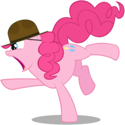 Size: 717x715 | Tagged: safe, artist:totallynotabronyfim, pinkie pie, g4, drill instructor, drill sergeant, female, hat, military, simple background, solo, transparent background, vector
