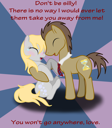 Size: 5000x5700 | Tagged: safe, artist:annedwen, derpy hooves, doctor whooves, time turner, pegasus, pony, g4, absurd resolution, eyes closed, female, male, mare, ship:doctorderpy, shipping, straight