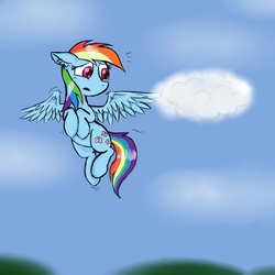 Size: 800x800 | Tagged: safe, artist:ichibangravity, rainbow dash, g4, cloud, cloudy, female, solo, swapped cutie marks