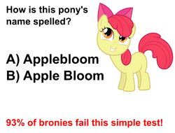 Size: 745x565 | Tagged: safe, apple bloom, g4, meta, name, parody