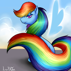 Size: 900x900 | Tagged: safe, artist:lantaniel, rainbow dash, g4, female, solo