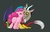 Size: 3300x2120 | Tagged: safe, artist:zabchan, discord, pinkie pie, draconequus, earth pony, pony, g4, blushing, drunk, female, gray background, heart, male, mare, nuzzling, rubbing, ship:discopie, shipping, simple background, smiling, straight, wingding eyes