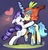 Size: 610x632 | Tagged: safe, artist:ende26, rarity, keldeo, pony, unicorn, g4, crossover, keldity, pokémon