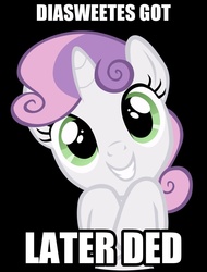 Size: 836x1100 | Tagged: safe, sweetie belle, g4, cute, diasweetes, image macro