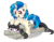 Size: 1024x803 | Tagged: safe, artist:aleximusprime, dj pon-3, octavia melody, vinyl scratch, earth pony, pony, unicorn, g4, cute, cutie mark, female, floppy ears, hooves, horn, lying down, mare, on top, open mouth, prone, puppy ponies, simple background, sitting, smiling, tavibetes, transparent background, vector, vinylbetes, wrong eye color