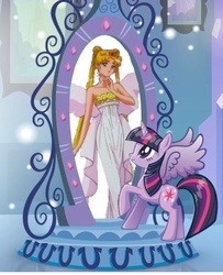 Size: 375x461 | Tagged: safe, twilight sparkle, human, equestria girls, g4, exploitable meme, magic mirror, magic mirror meme, meme, sailor moon (series), tsukino usagi, twilight sparkle (alicorn)