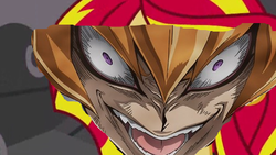 Size: 500x281 | Tagged: safe, edit, edited screencap, screencap, sunset shimmer, equestria girls, g4, my little pony equestria girls, female, rei shingetsu, scary bitch, solo, yu-gi-oh!