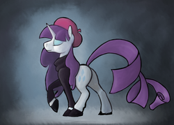 Size: 1254x897 | Tagged: safe, artist:enma-darei, rarity, g4, sweet and elite, beatnik rarity, beret, clothes, female, hat, solo, sweater, turtleneck, unshorn fetlocks