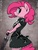 Size: 480x640 | Tagged: safe, artist:lizzyoli-ravioli, pinkie pie, earth pony, anthro, g4, 30 minute art challenge, gothic lolita, lolita fashion, umbrella